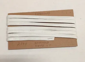 3/8" Stitched and Reinforced Real Leather Cord in Dirty White LT Cowhide (2 yards) 3772XDB Irregular *card*