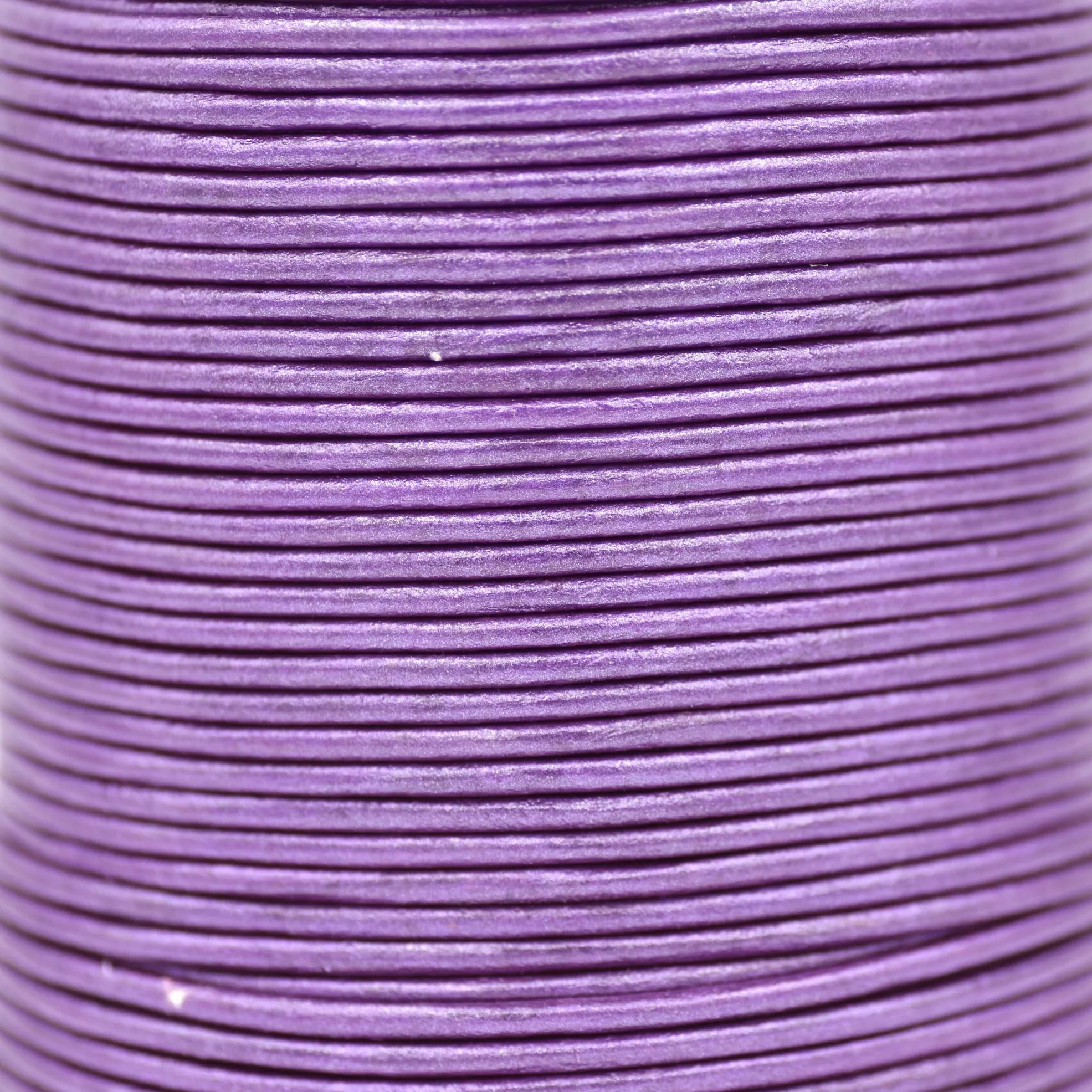 3mm Berry Metallic Purple Leather Cord - Round - Premium Quality - Indian Leather - Wrap Bracelet Making Findings - Lead Free Jewelry Making