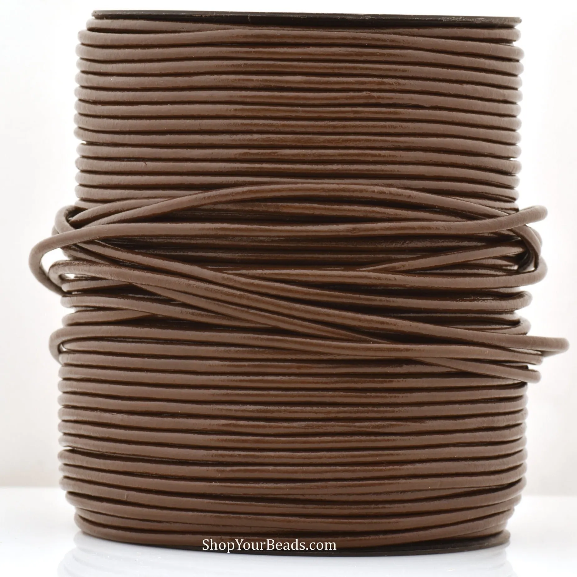 3mm Natural Tan Brown Leather Cord - Round - Premium Quality - Indian Leather - Wrap Bracelet Making Findings - Lead Free - Necklace Making