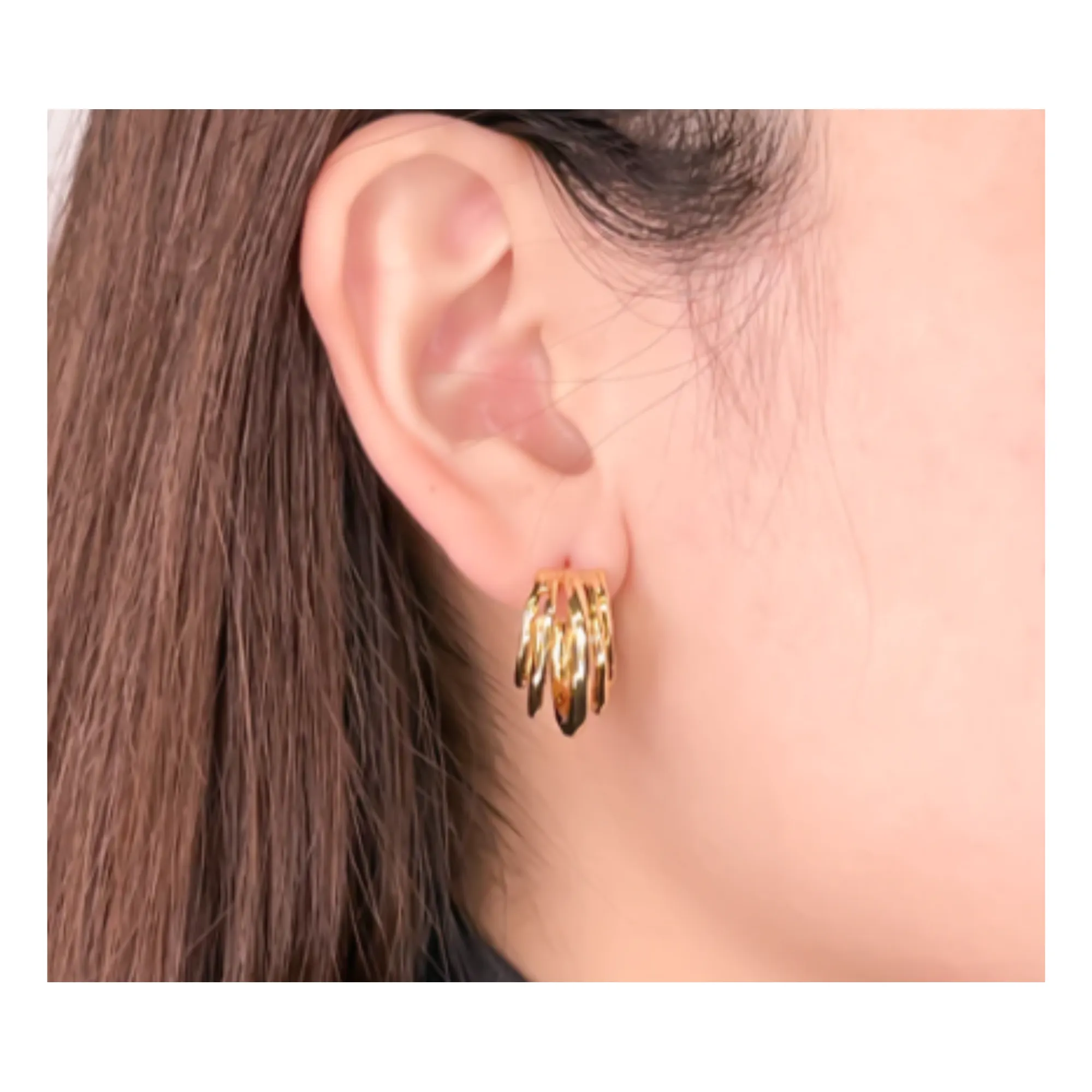 5 Layer Huggie Earrings