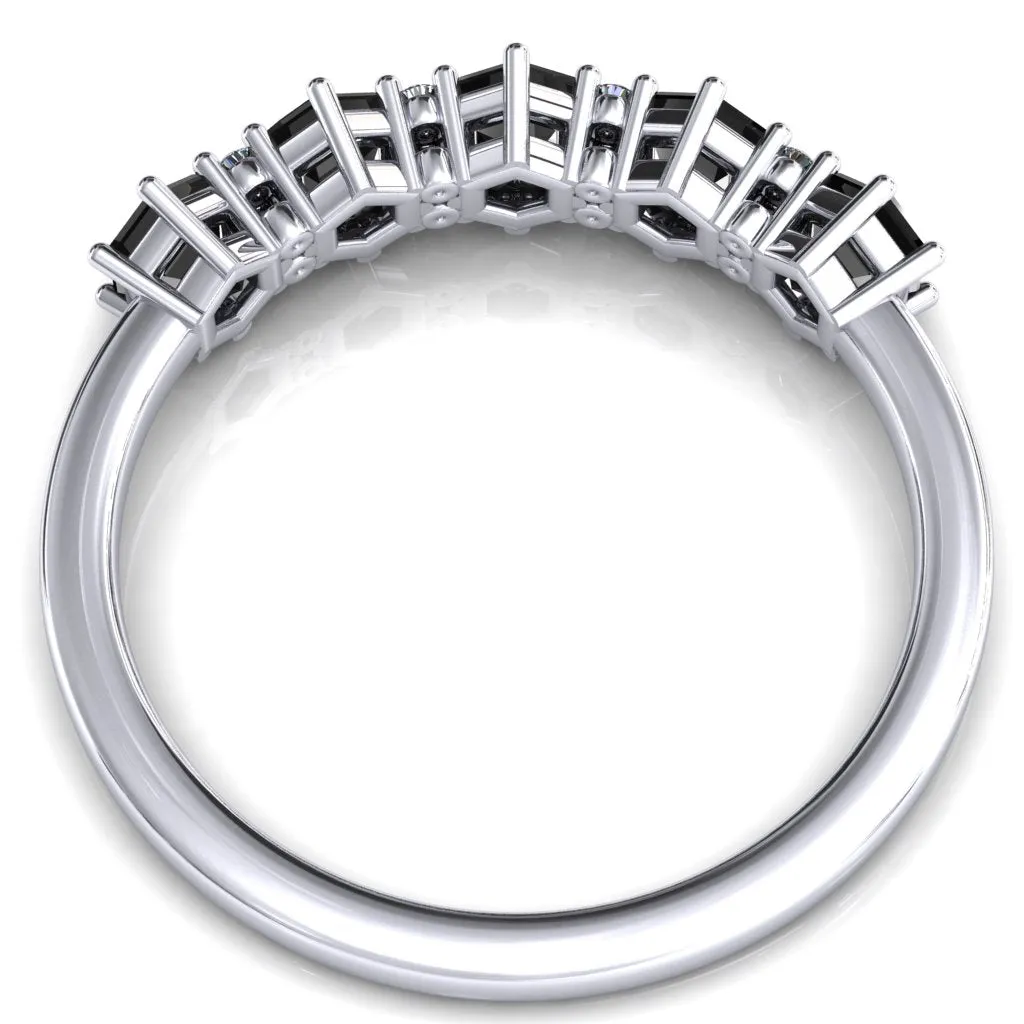 5-Stone 5mm Hexagon Diamond Accent Wedding Band