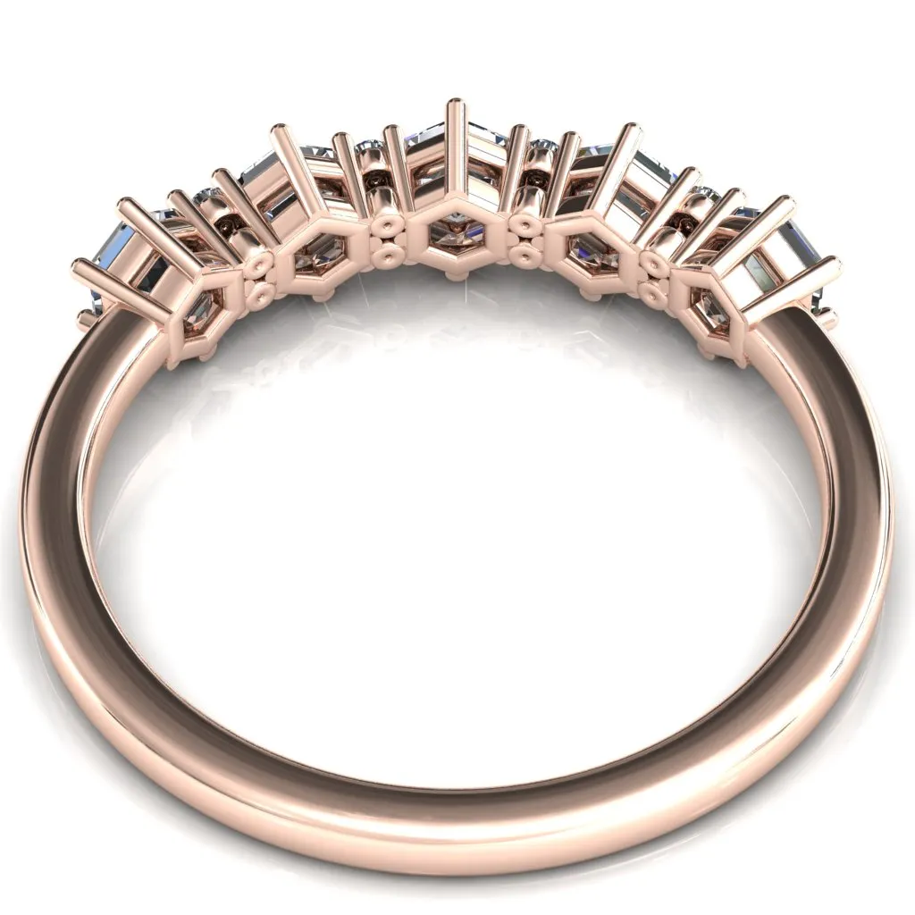 5-Stone 5mm Hexagon Diamond Accent Wedding Band