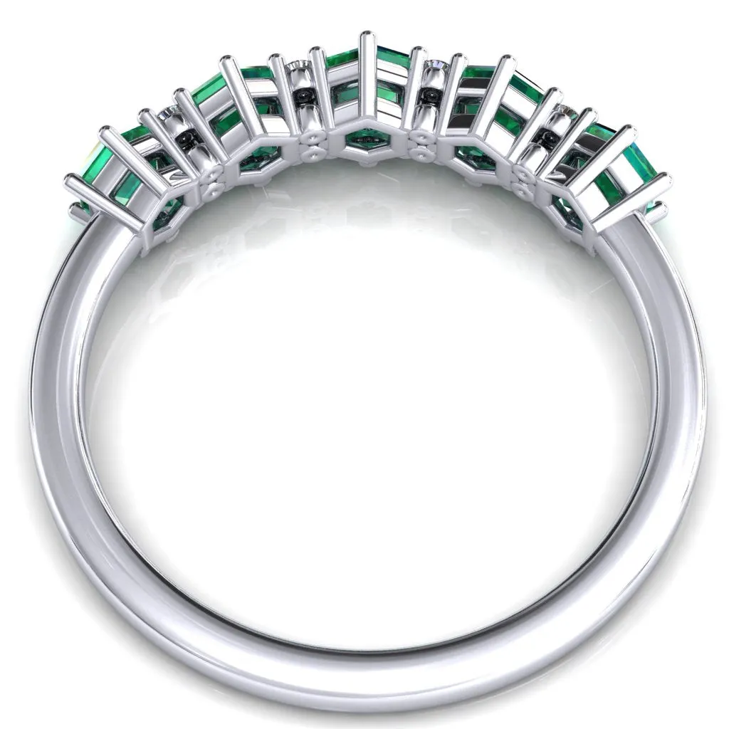 5-Stone 5mm Hexagon Diamond Accent Wedding Band