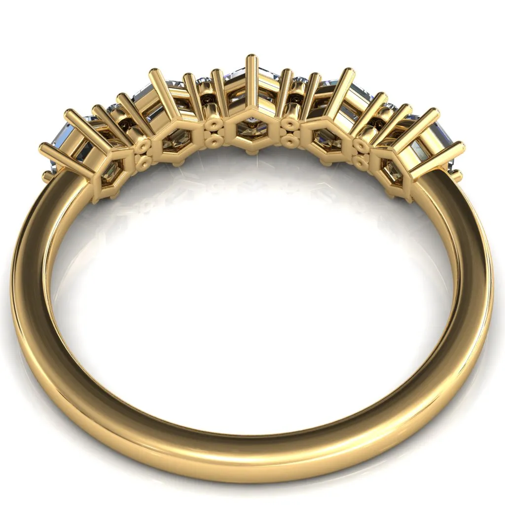 5-Stone 5mm Hexagon Diamond Accent Wedding Band