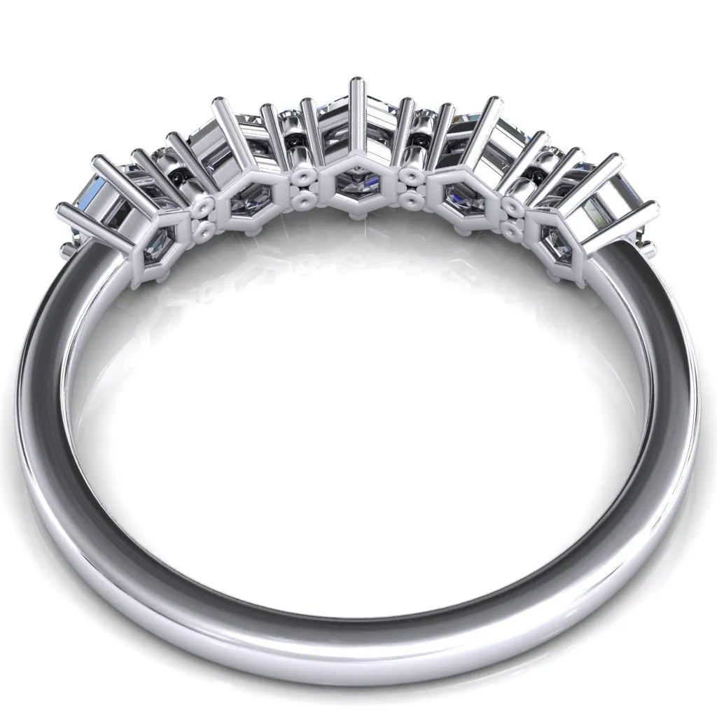 5-Stone 5mm Hexagon Diamond Accent Wedding Band
