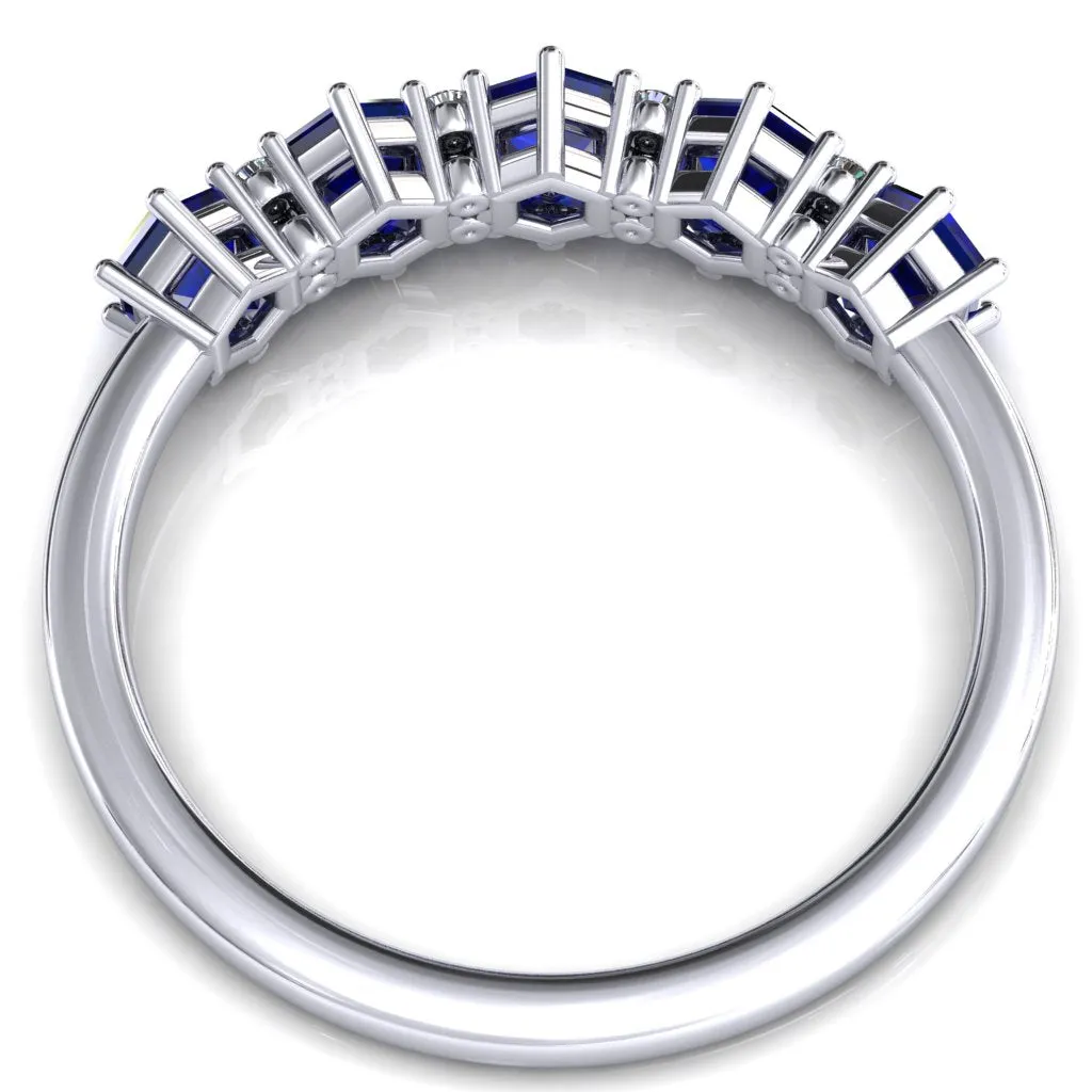 5-Stone 5mm Hexagon Diamond Accent Wedding Band
