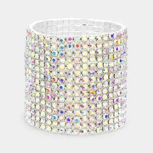 AB Crystal Multi Row Bracelet  | 237922