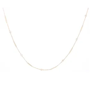 Alternating Bars and Diamonds by the Yard Necklace