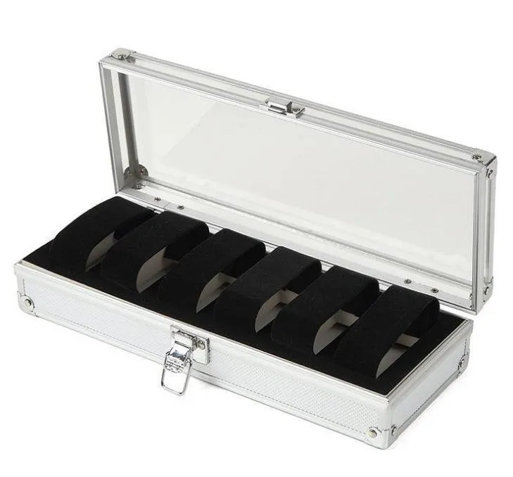 Aluminum 6 watches jewelry box