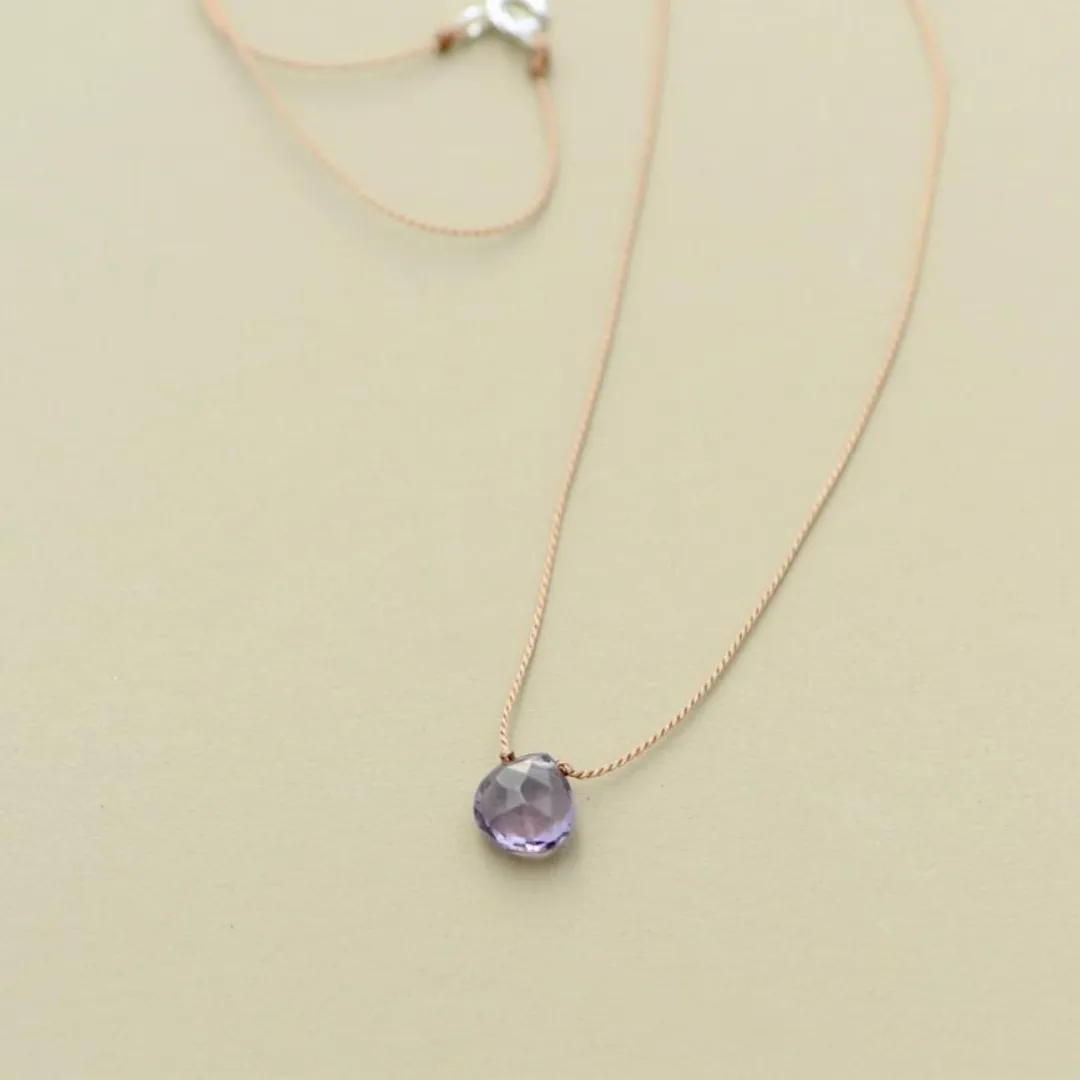 Amethyst Teardrop Necklace