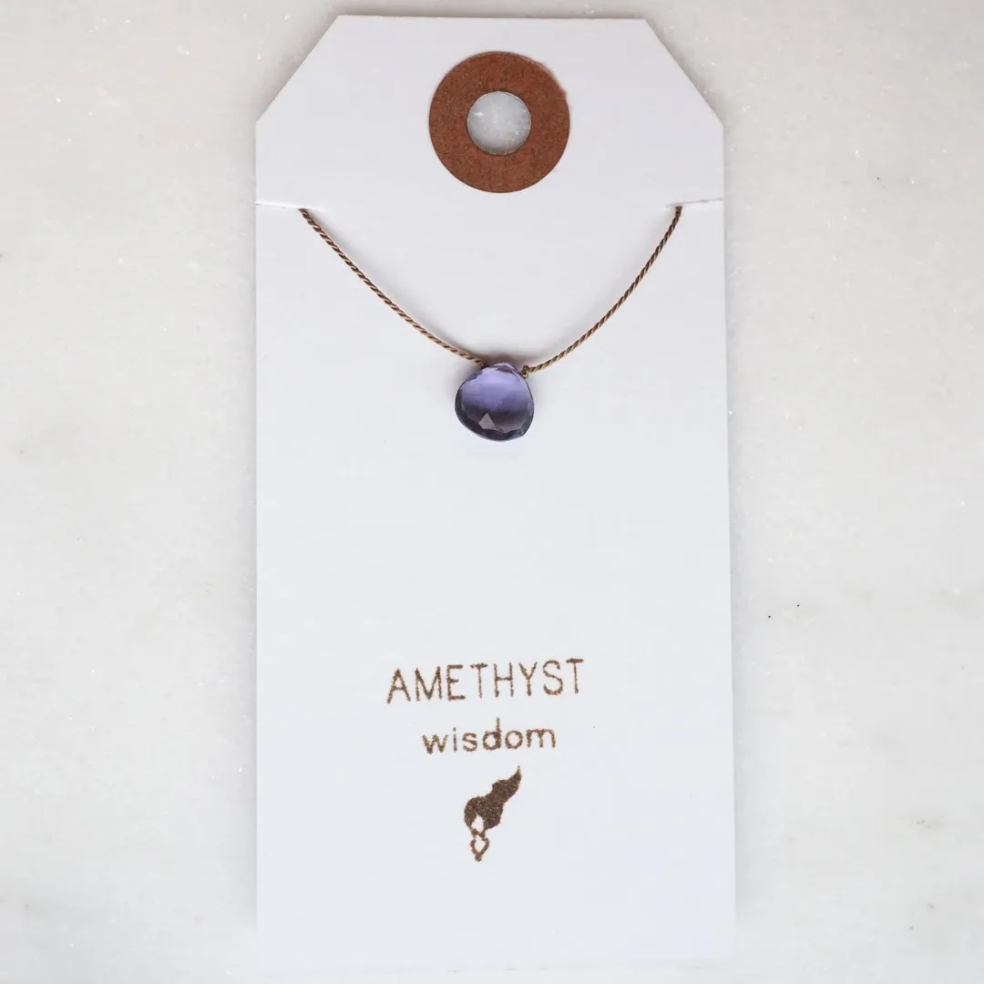 Amethyst Teardrop Necklace