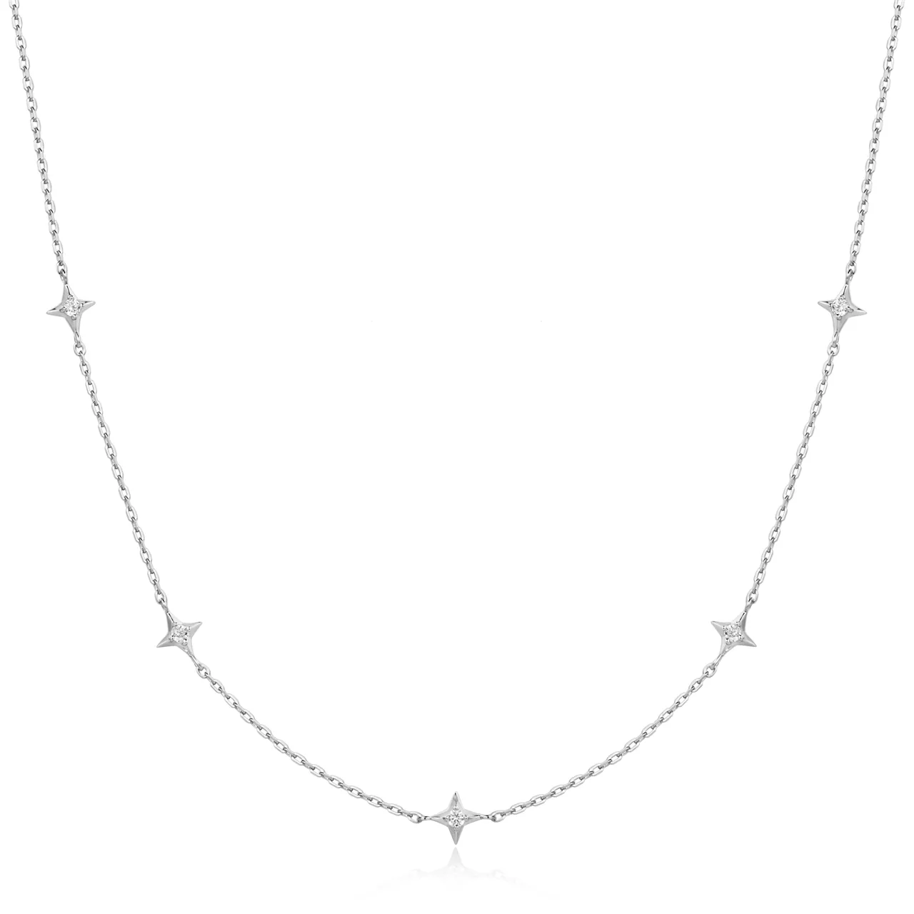 Ania Haie Silver Stars Station Necklace