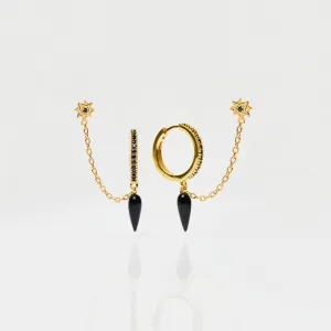 Anita Rani Shakti Black Onyx Enchanted Chain Earring
