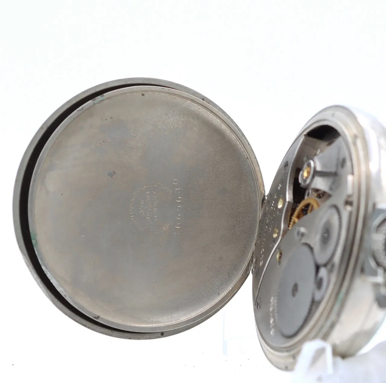 Antique 16 Size Elgin Jitterbug Military Mechanical Pocket Watch Grade 582