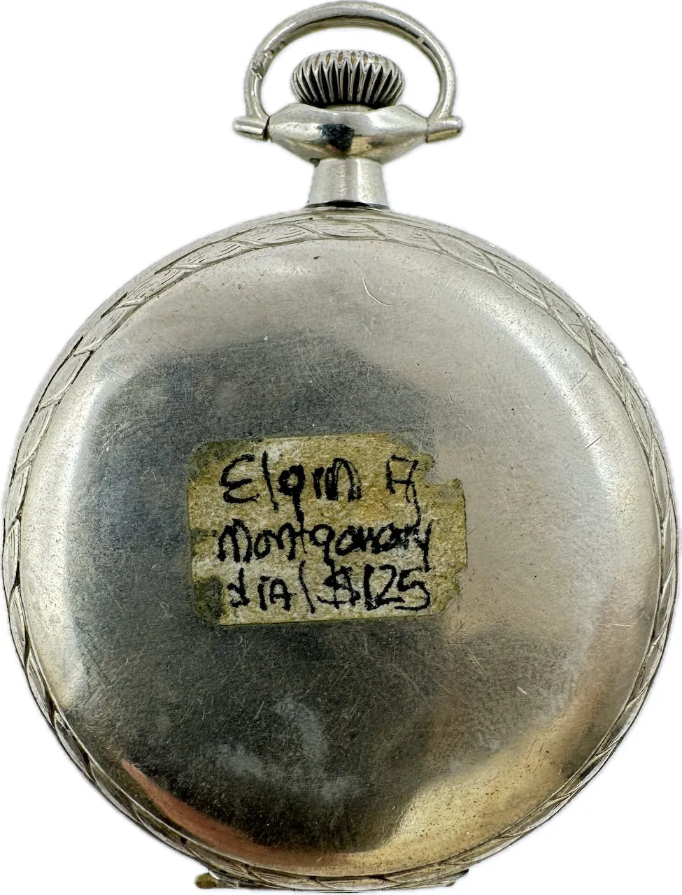 Antique 16S Elgin Military Montgomery Open Face Pocket Watch 387 Nickel