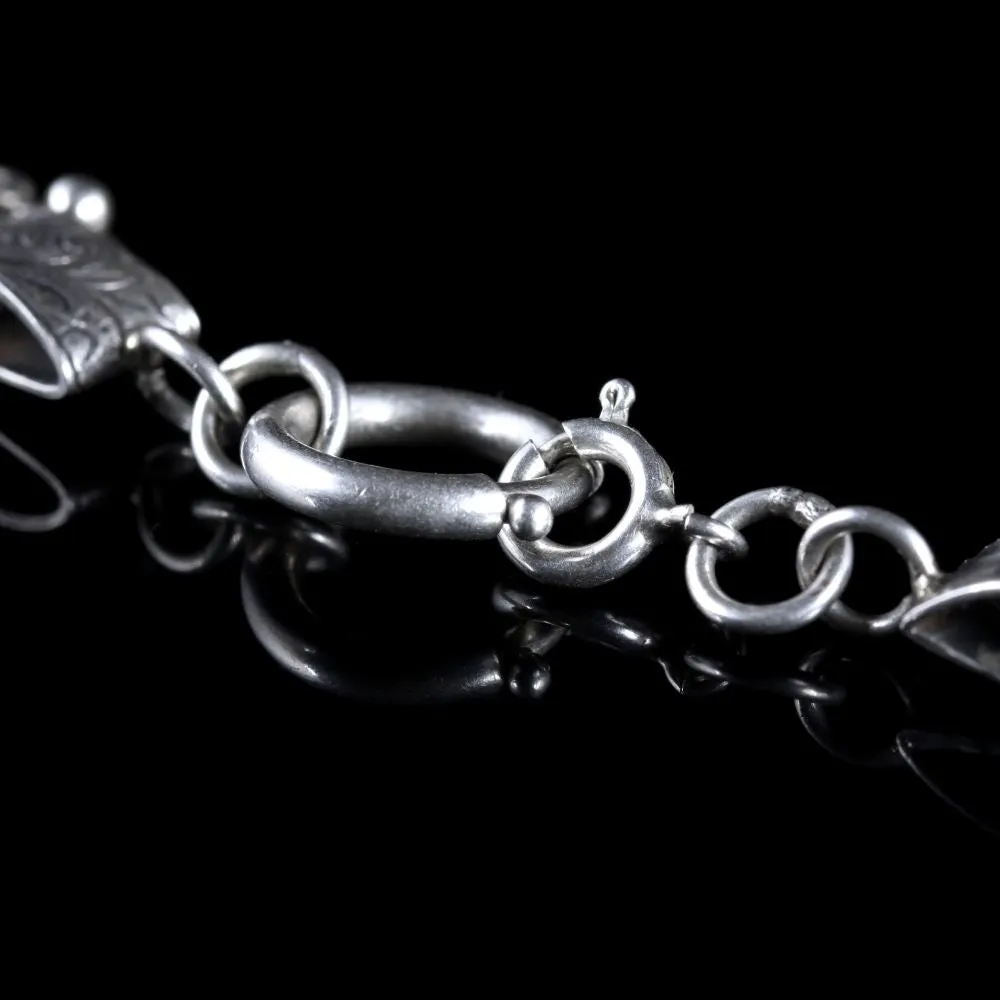 Antique Victorian Silver Collar Necklace Circa. 1880