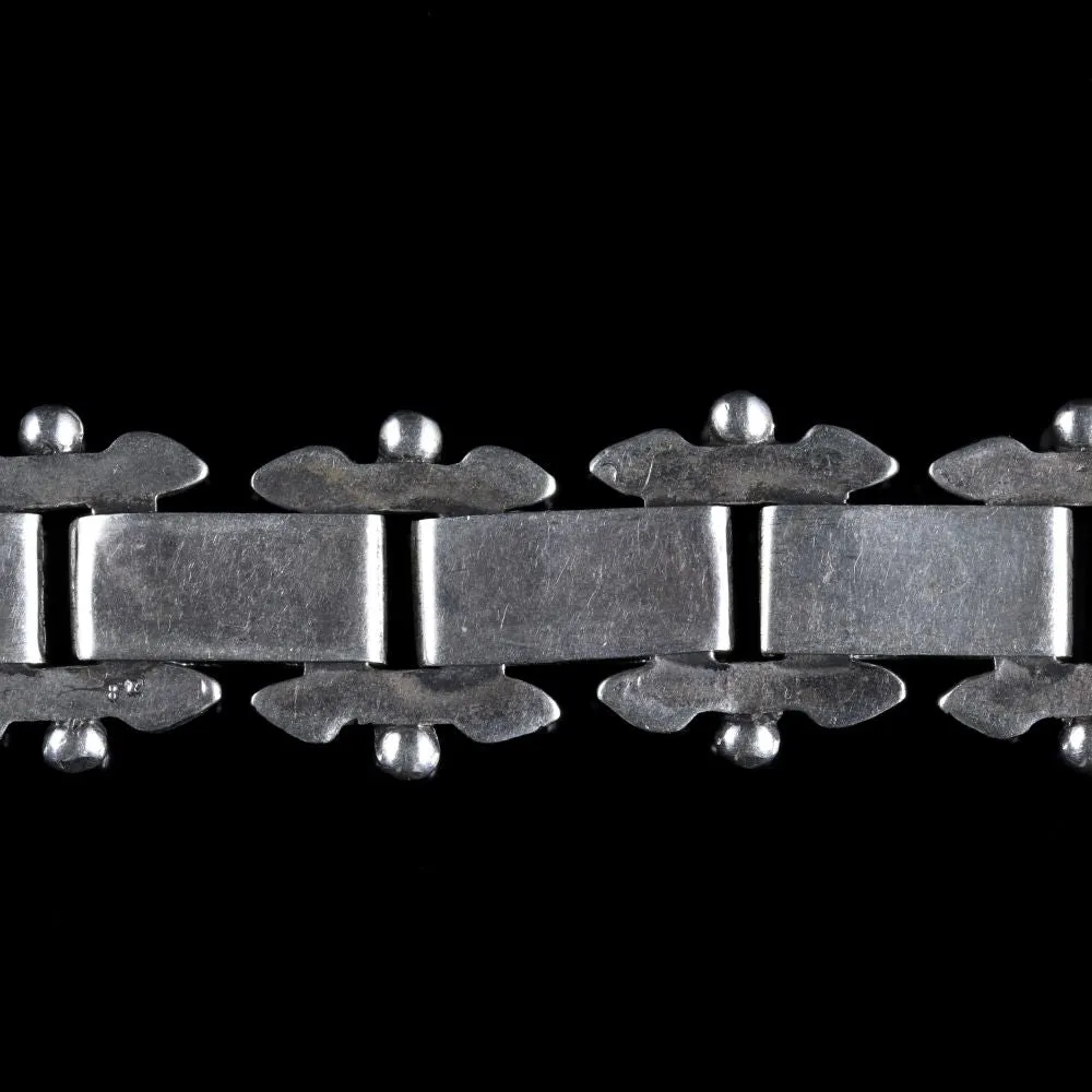 Antique Victorian Silver Collar Necklace Circa. 1880