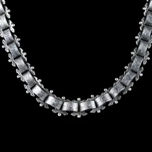 Antique Victorian Silver Collar Necklace Circa. 1880