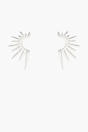 Antler Spike Earring - Silver