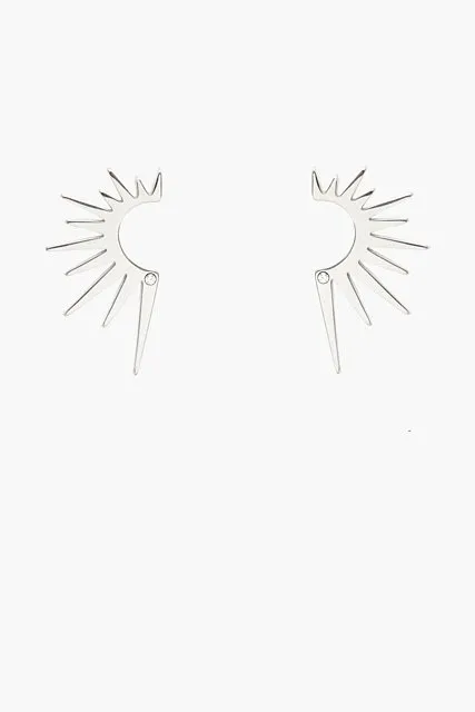 Antler Spike Earring - Silver