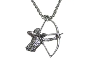 Archery Archer Pendant Necklace