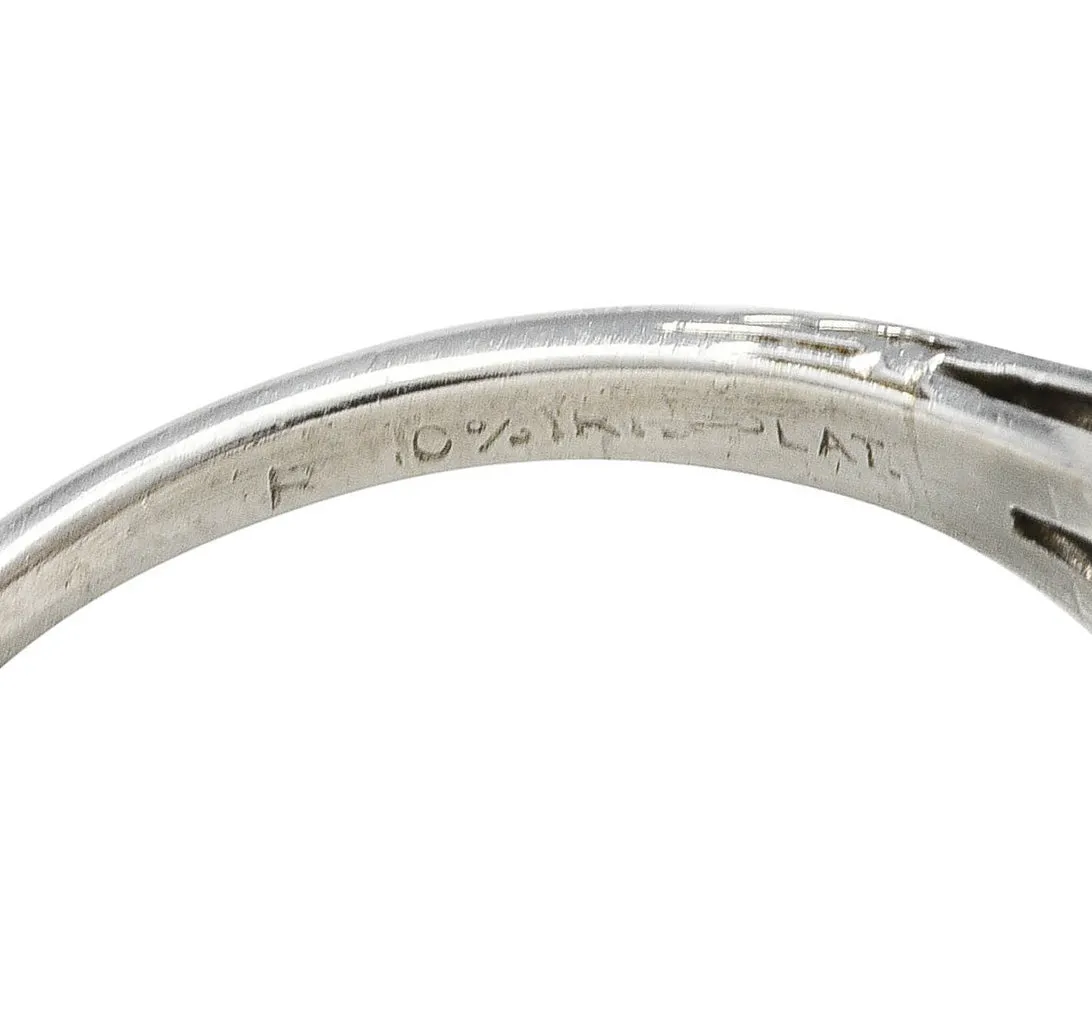 Art Deco 1.23 CTW Diamond Platinum Dinner Ring