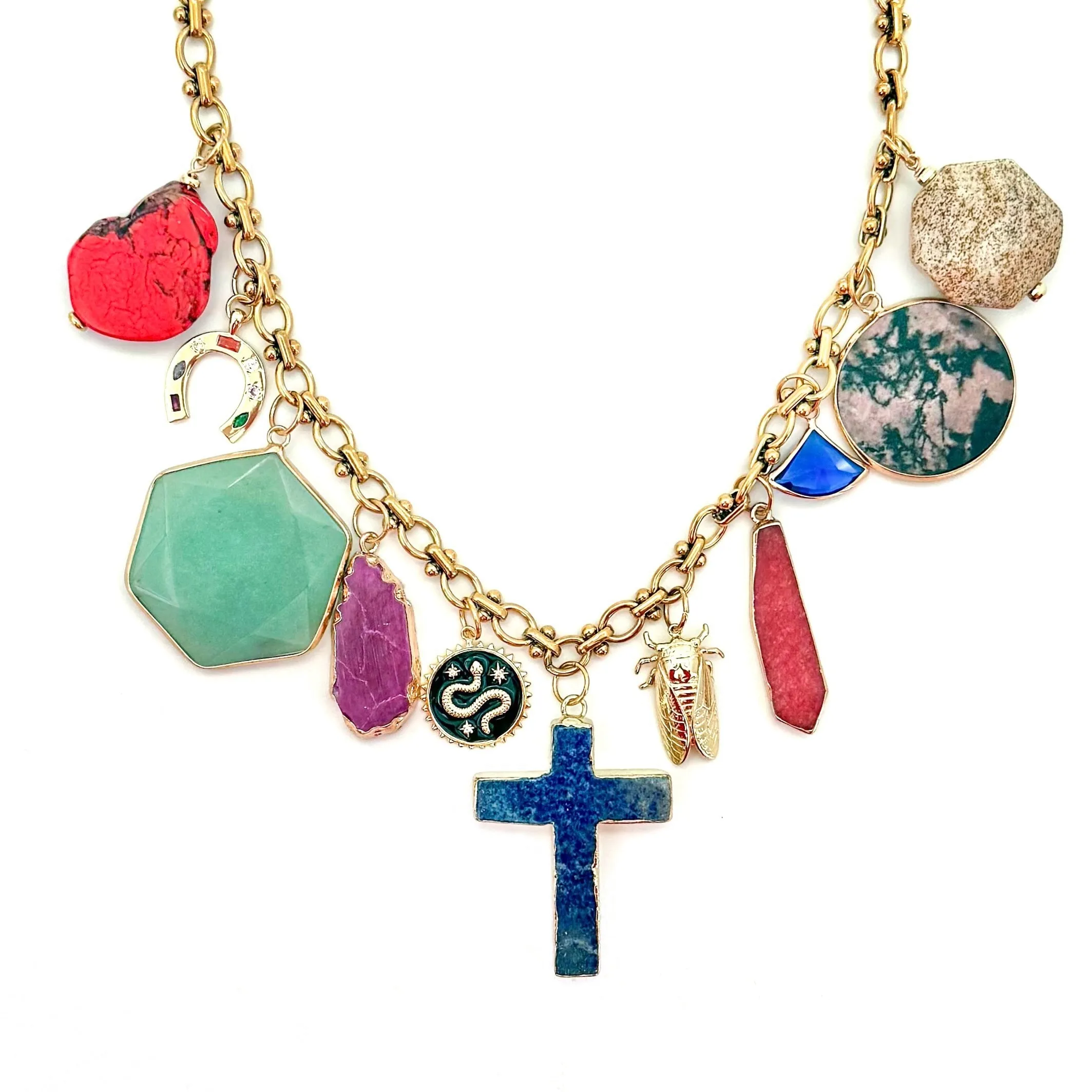 Ava Chunky Statement Charm Necklace