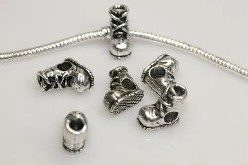 Baby Shoe Charm European Bead Compatible for Most European Snake Chain Bracelet