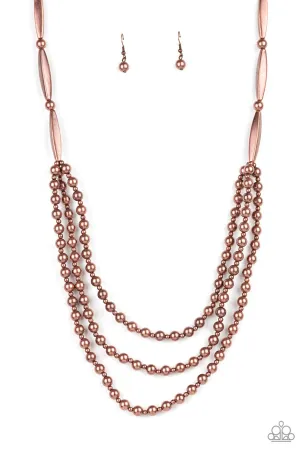 Beaded Beacon Copper Paparazzi Necklace
