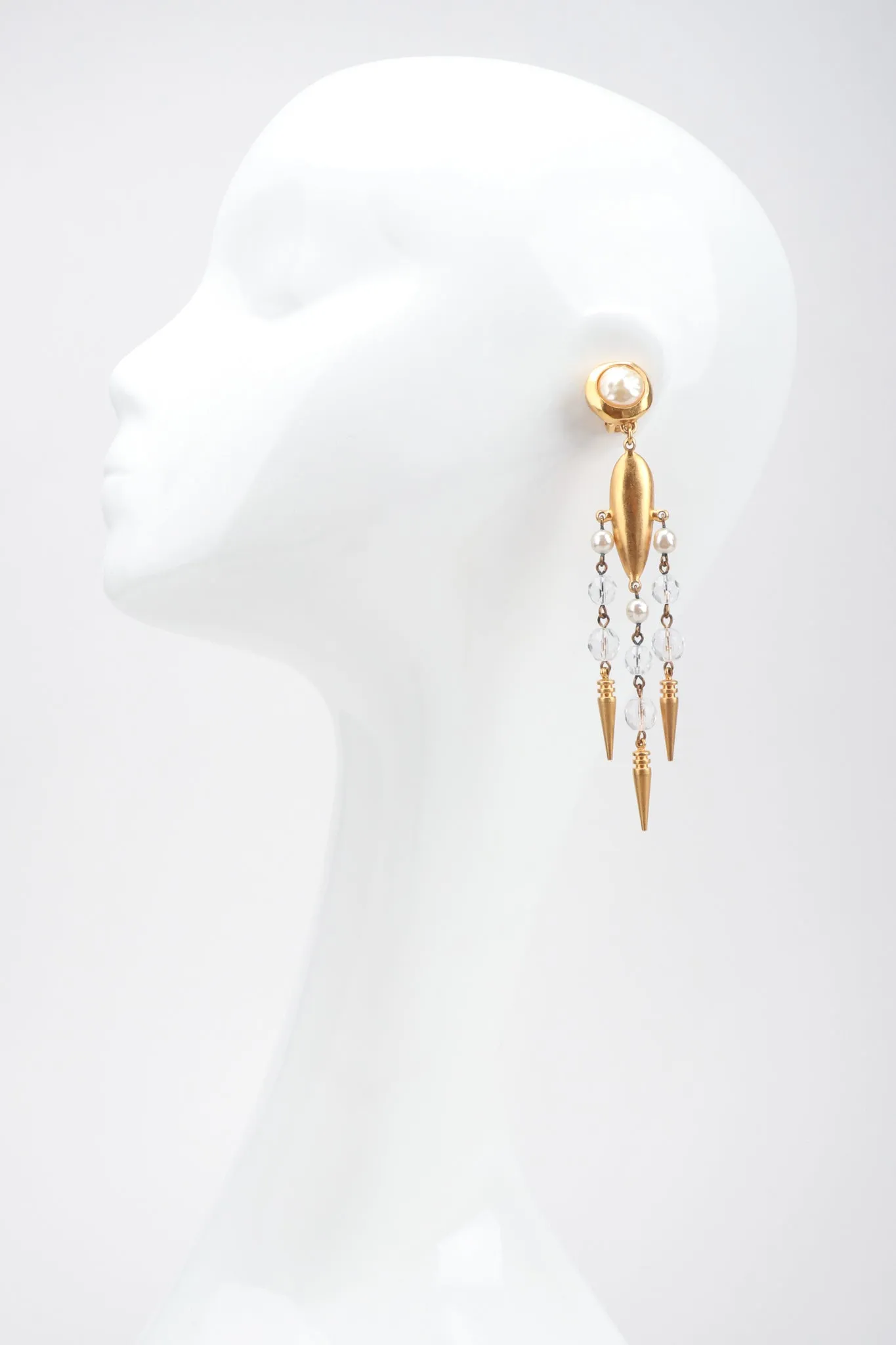 Beaded Spike Drop Earrings