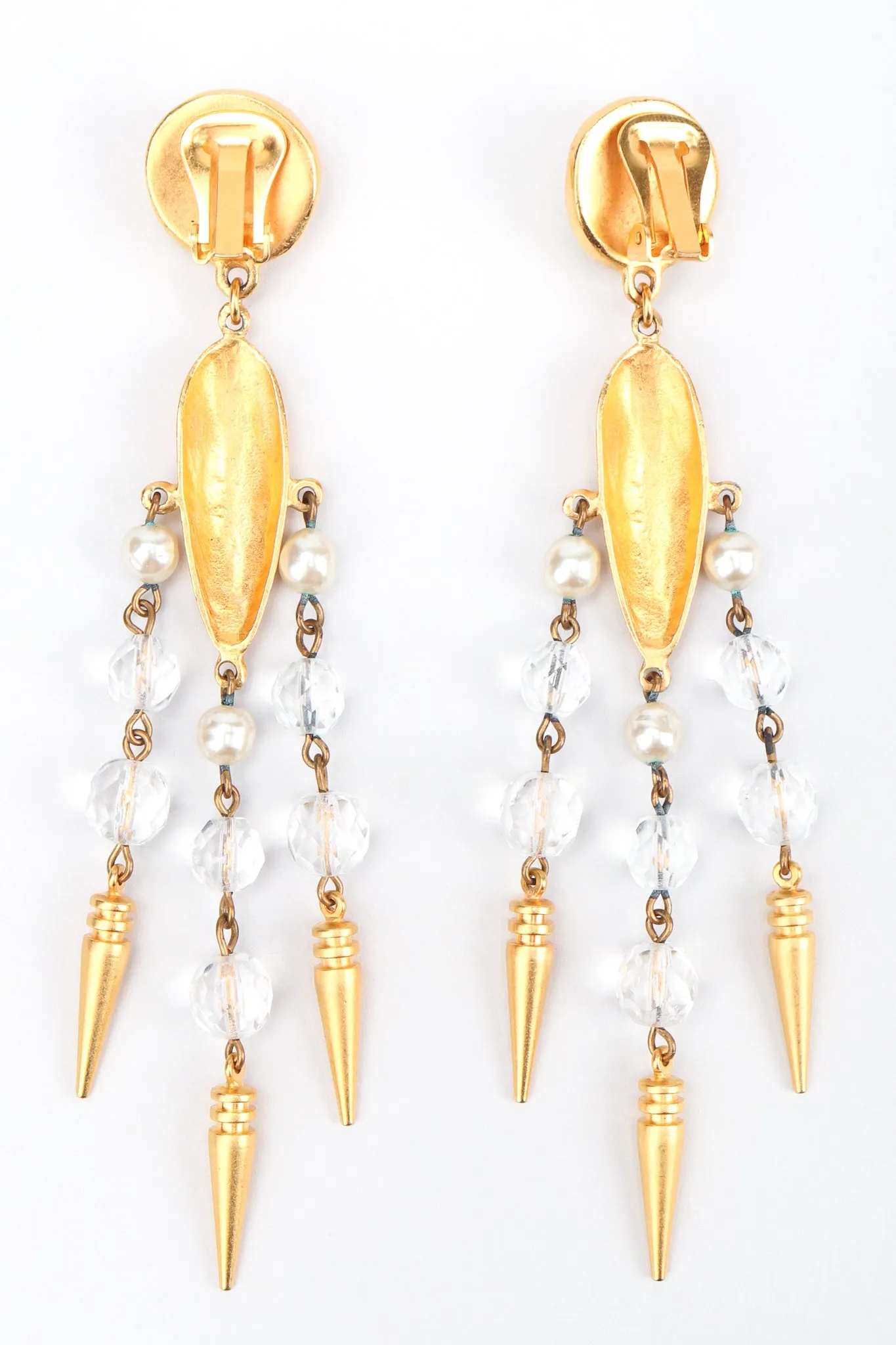 Beaded Spike Drop Earrings