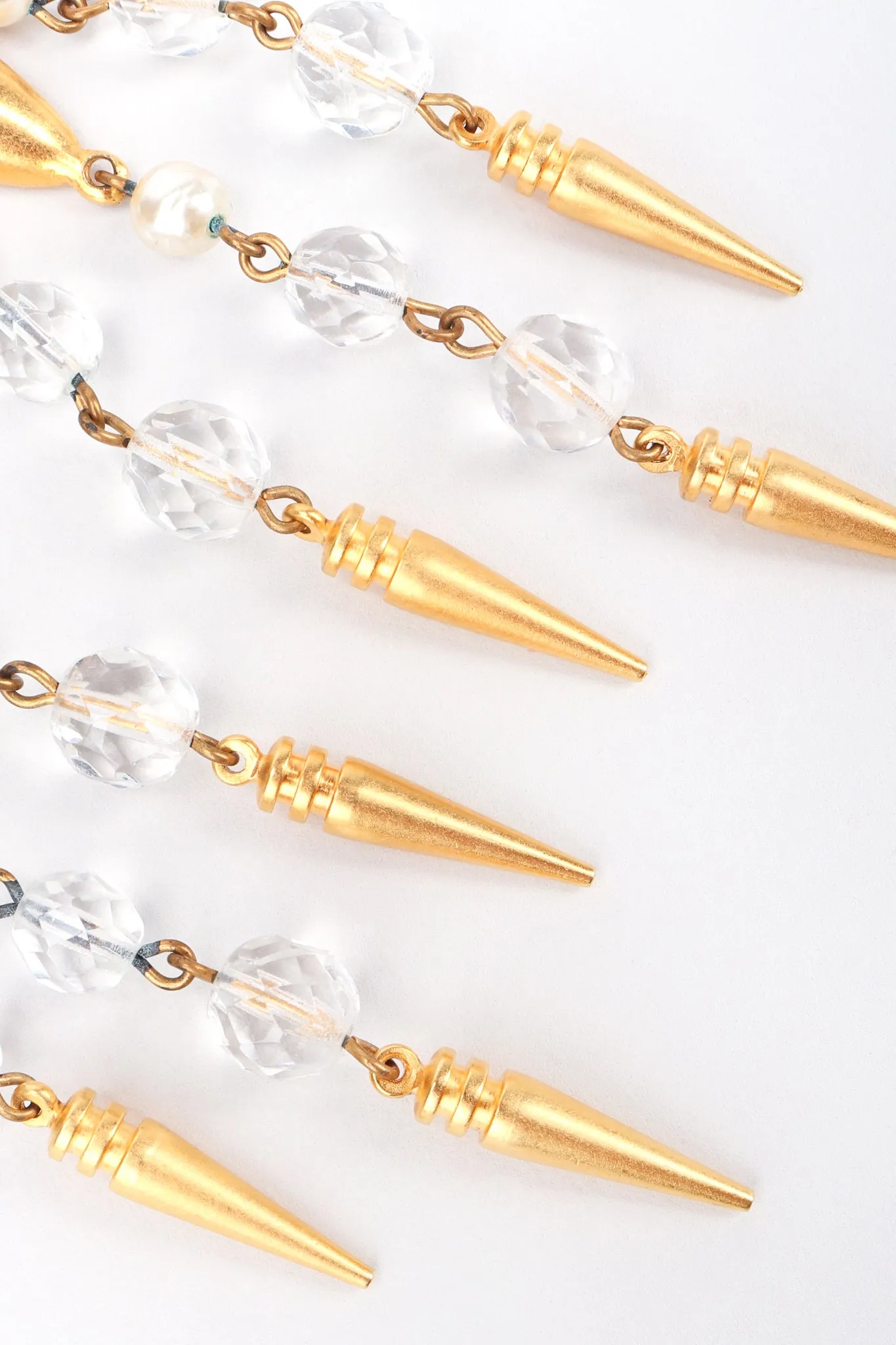 Beaded Spike Drop Earrings