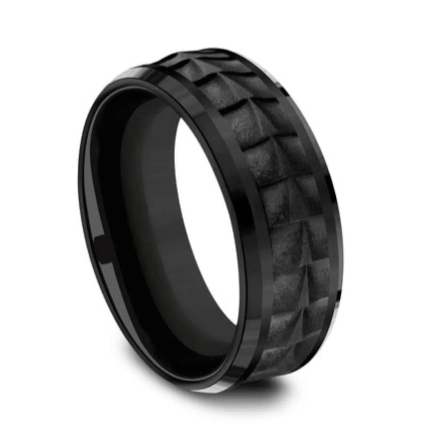 Benchmark "The Dundee" 8MM Black Titanium Wedding Band
