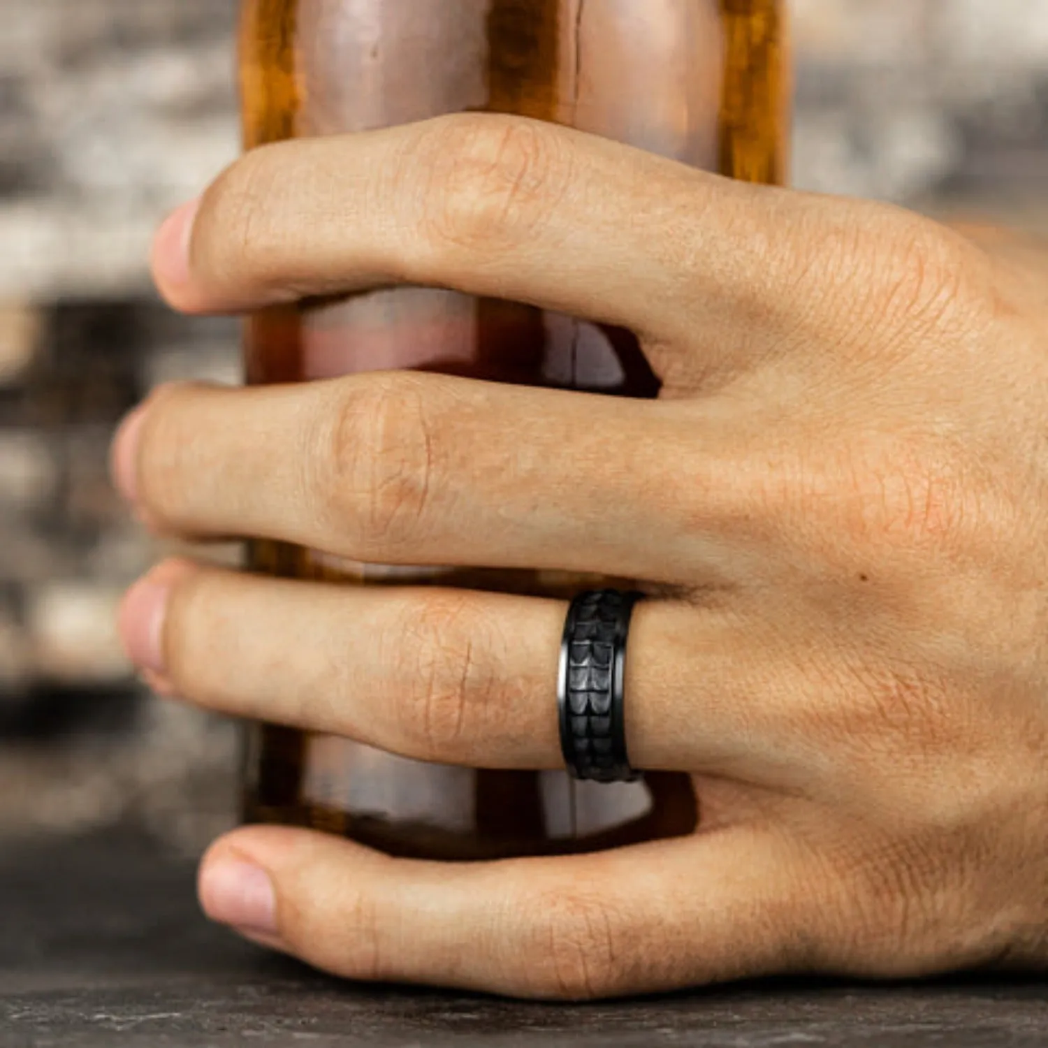 Benchmark "The Dundee" 8MM Black Titanium Wedding Band