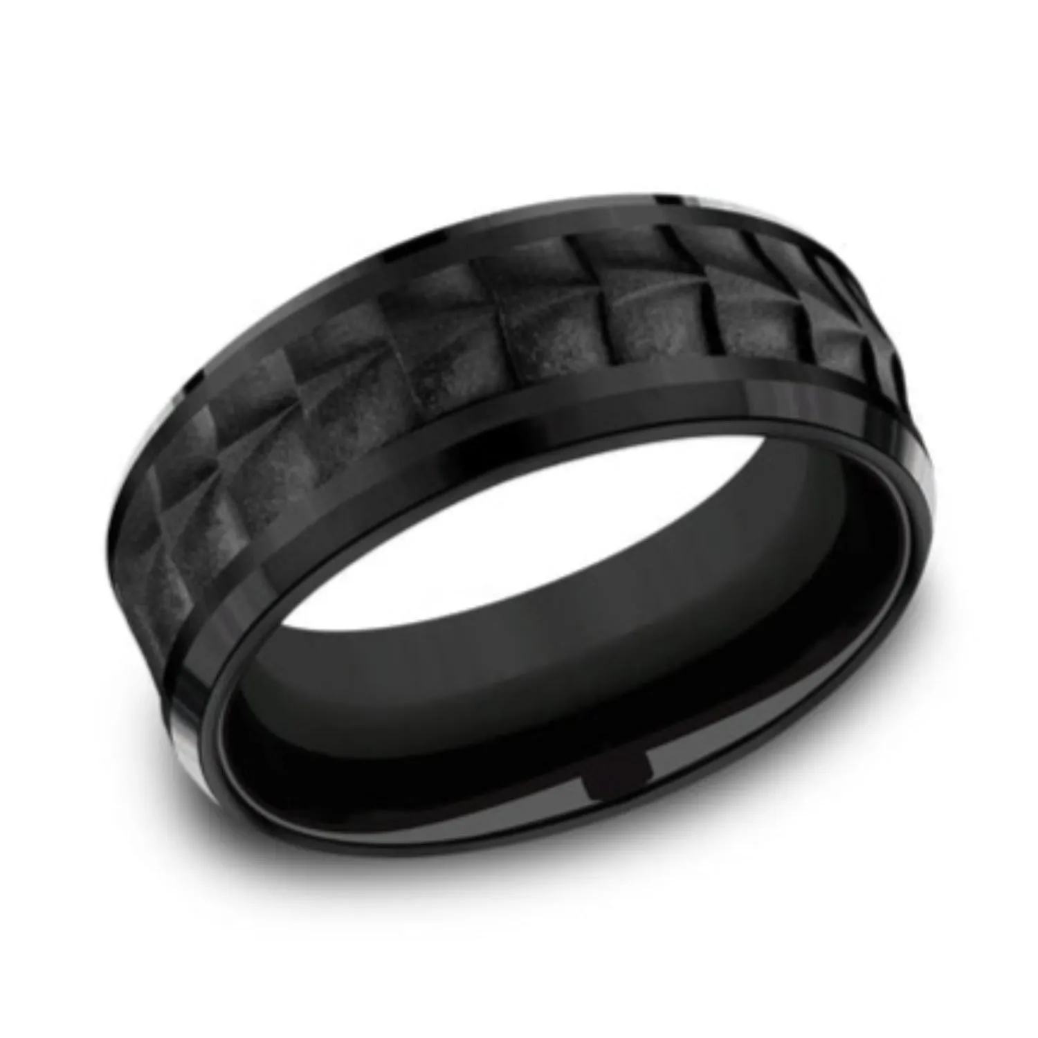 Benchmark "The Dundee" 8MM Black Titanium Wedding Band