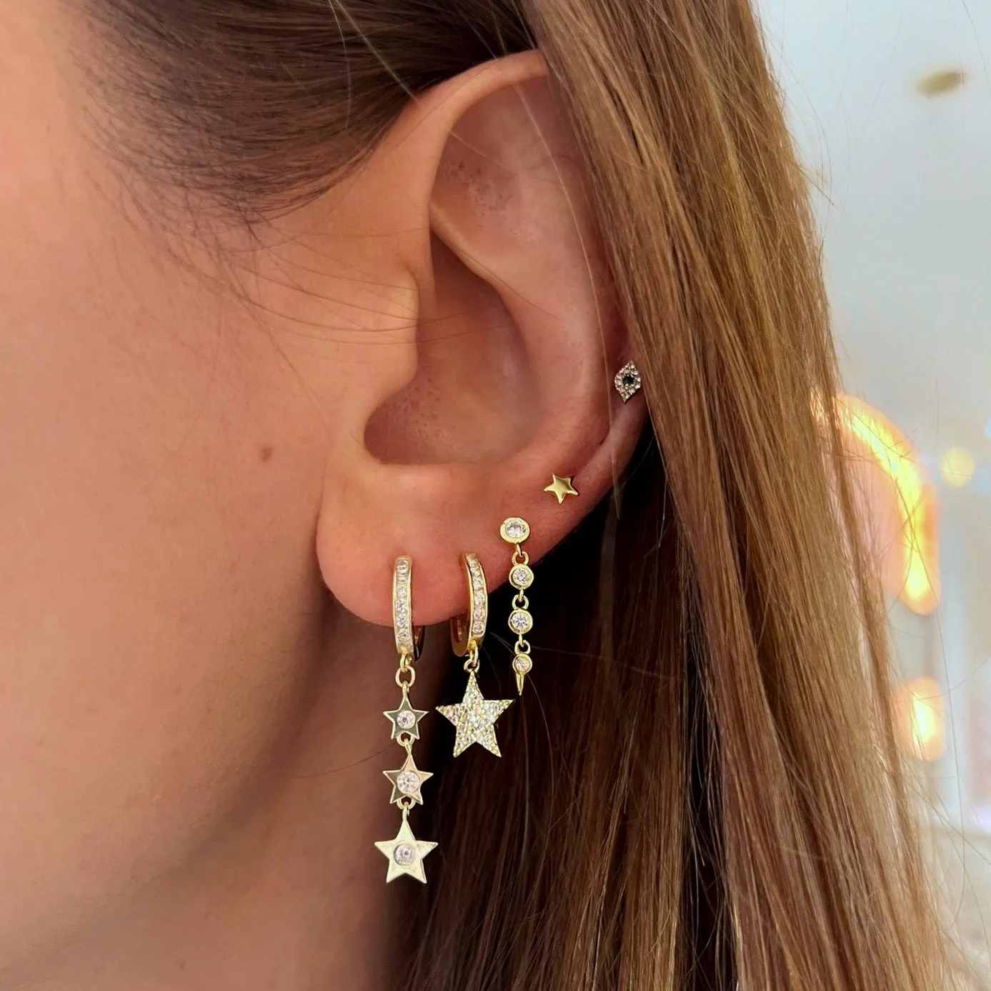 Bezel Spike Earrings