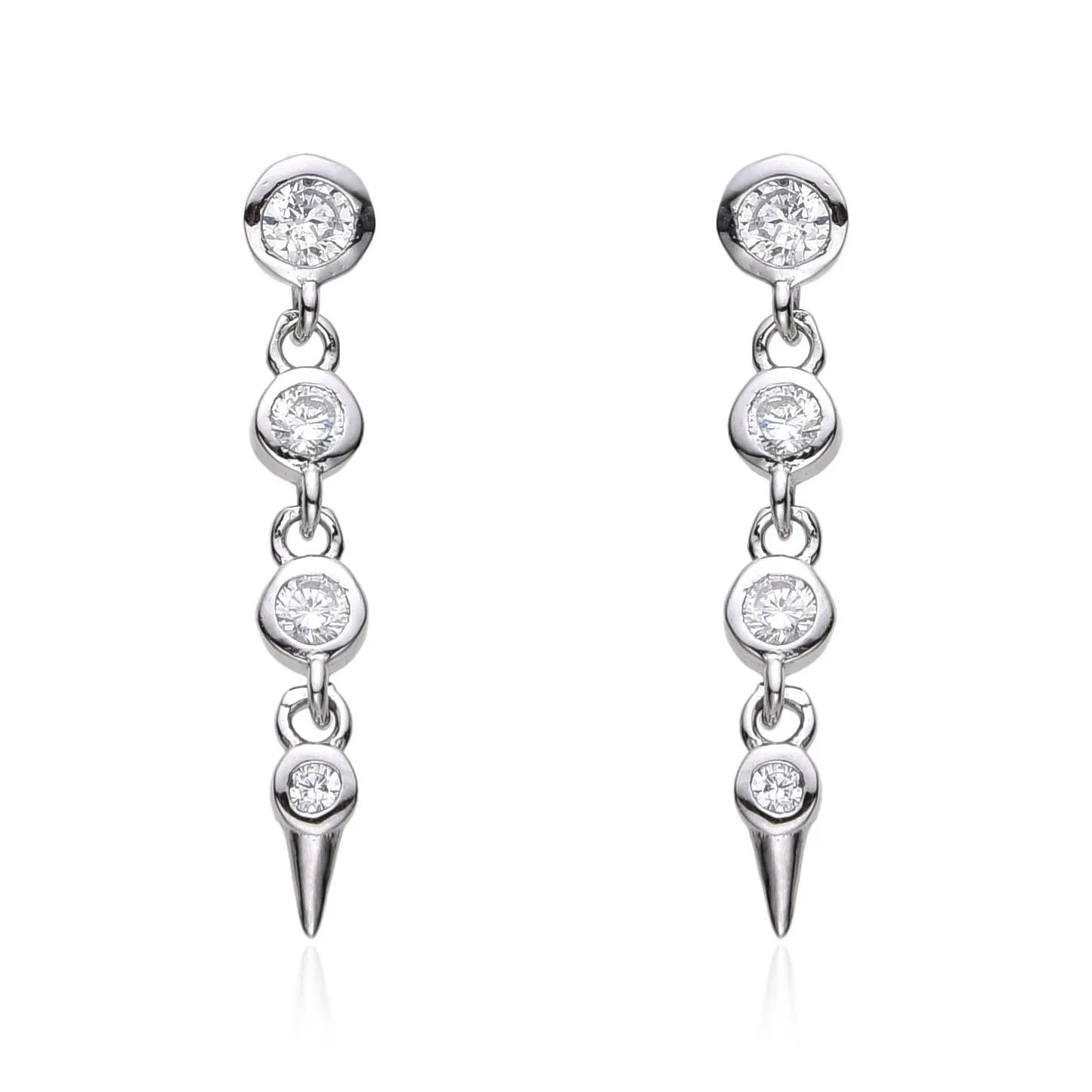 Bezel Spike Earrings
