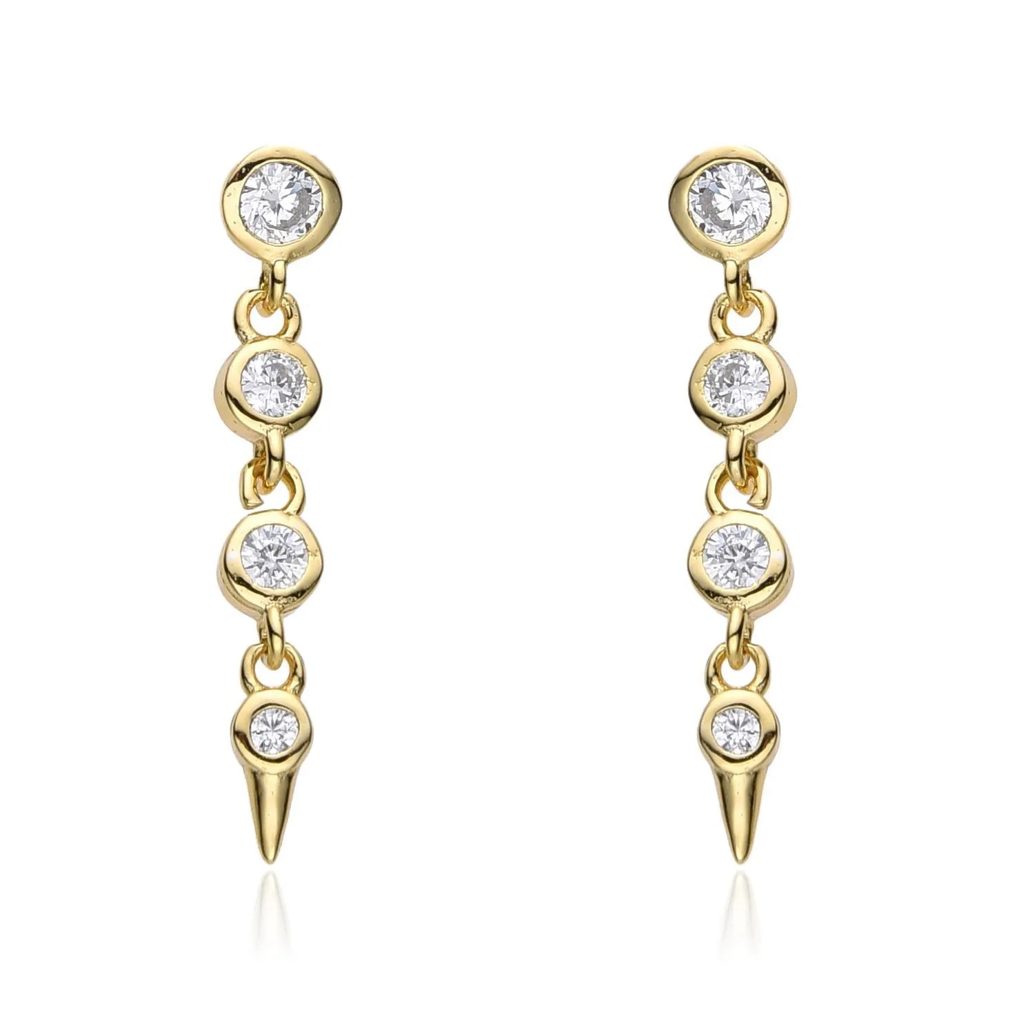 Bezel Spike Earrings