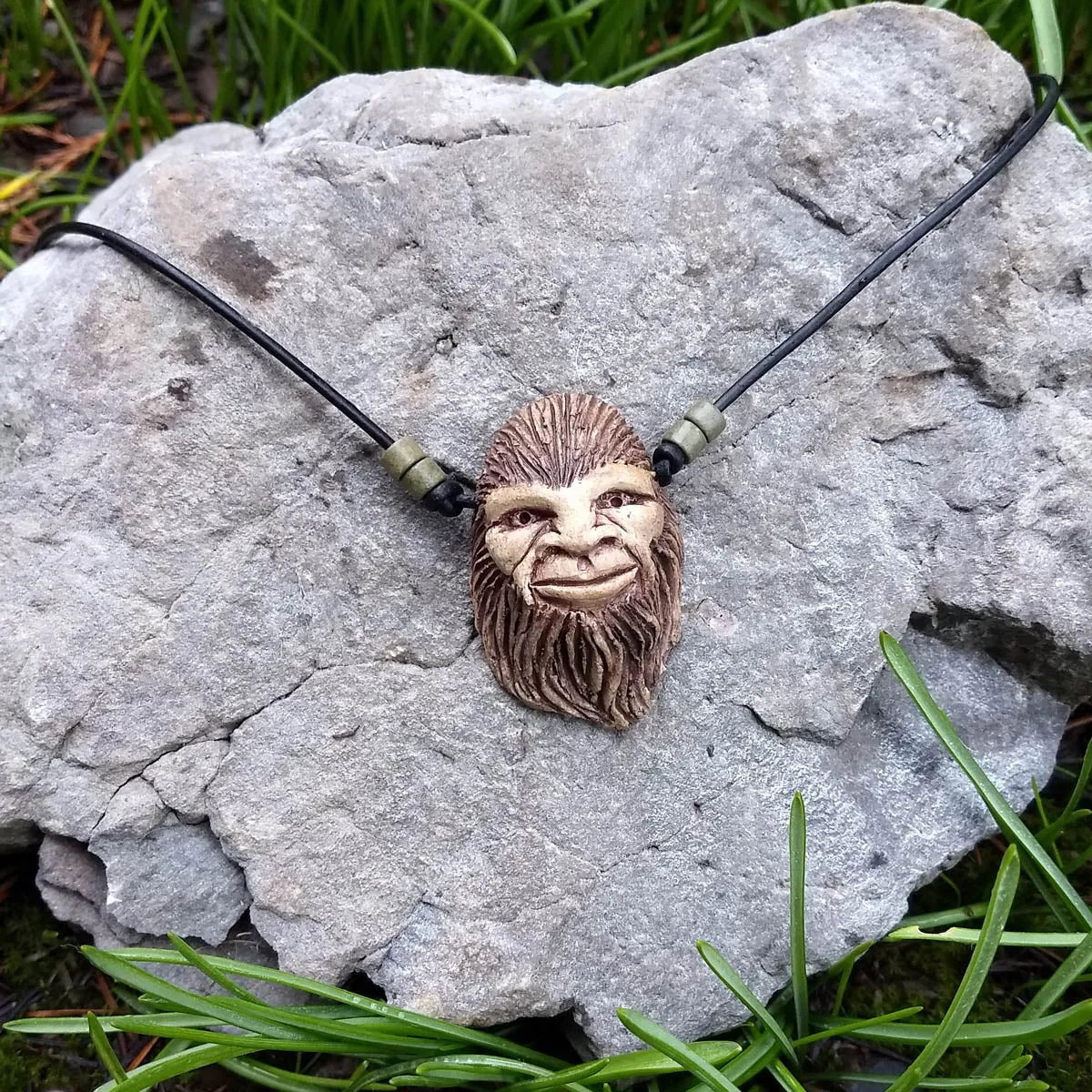 Bigfoot Face Necklace