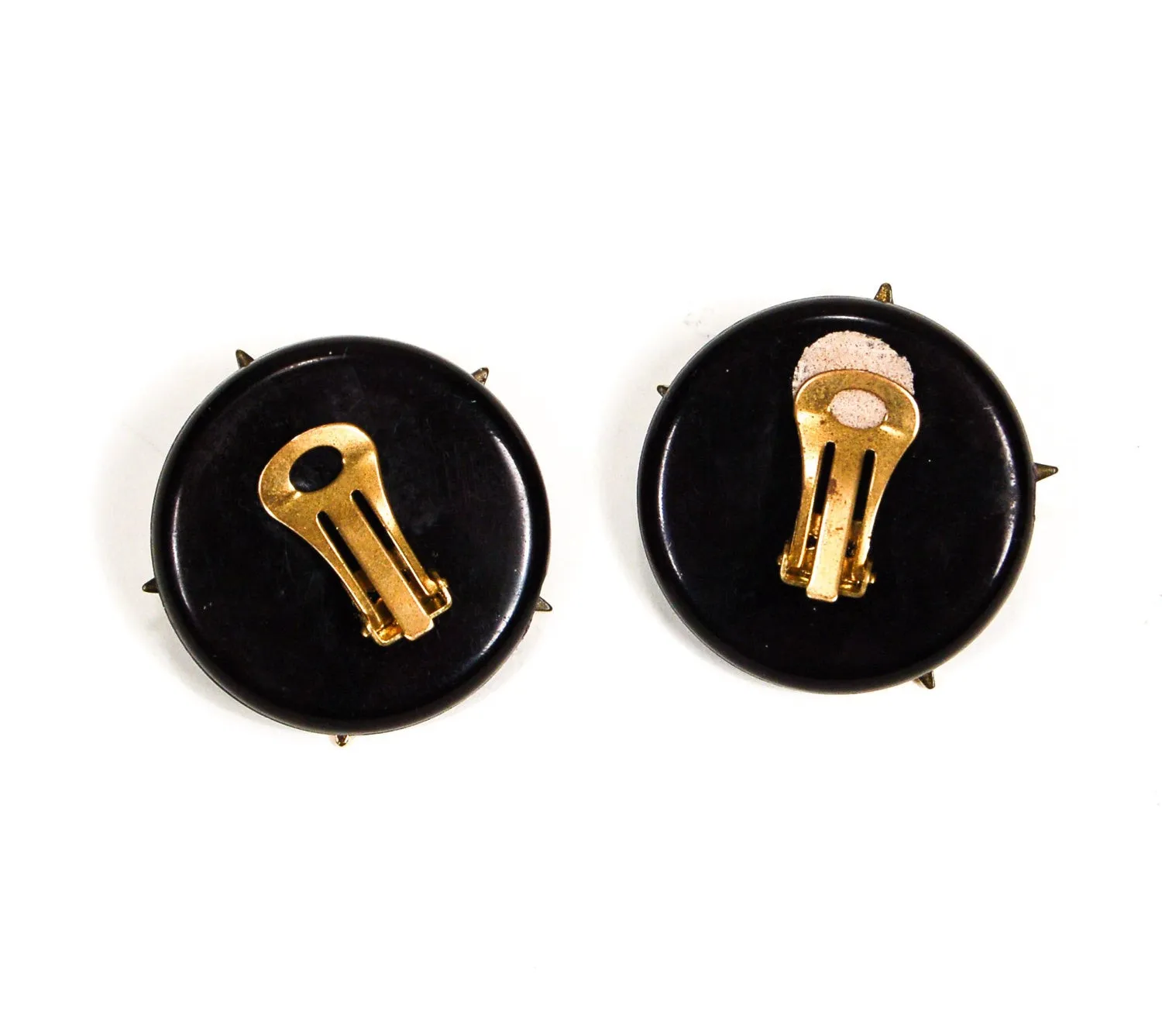 Black and Gold Star Earrings