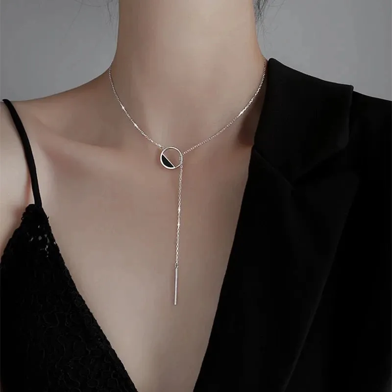 Black Tassel Sweater Chain