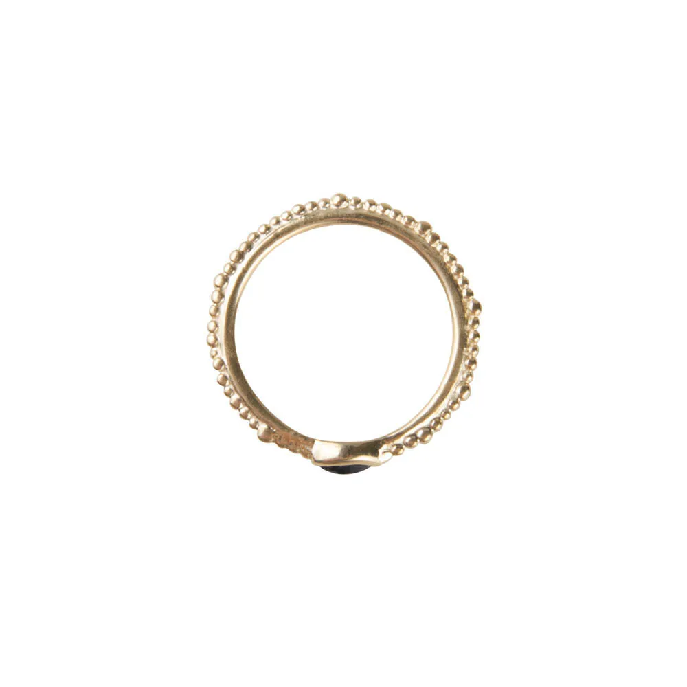 BLUE SAPPHIRE CROWN STACKER RING