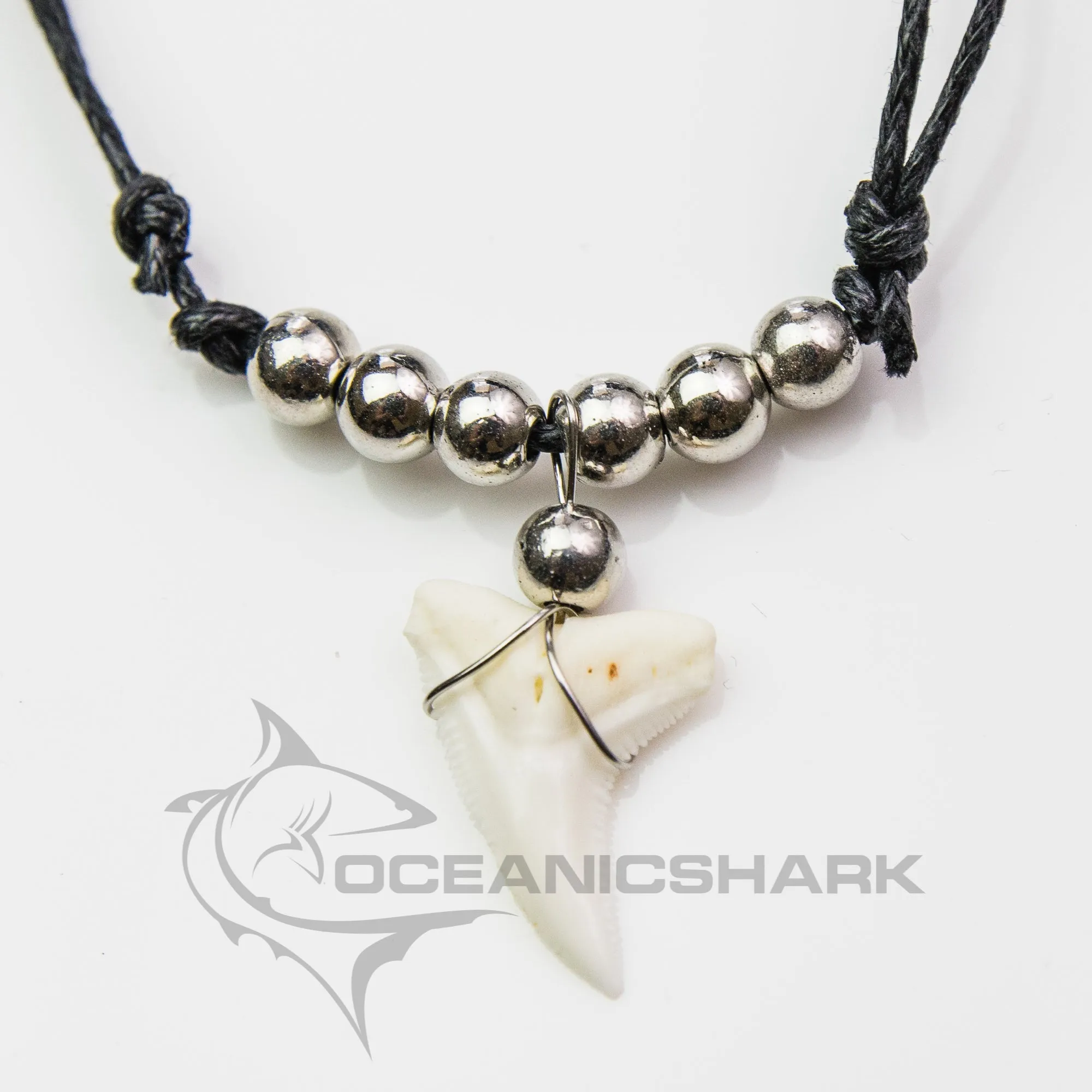 Blue Shark Tooth Chrome Colour Beads Souvenir c135