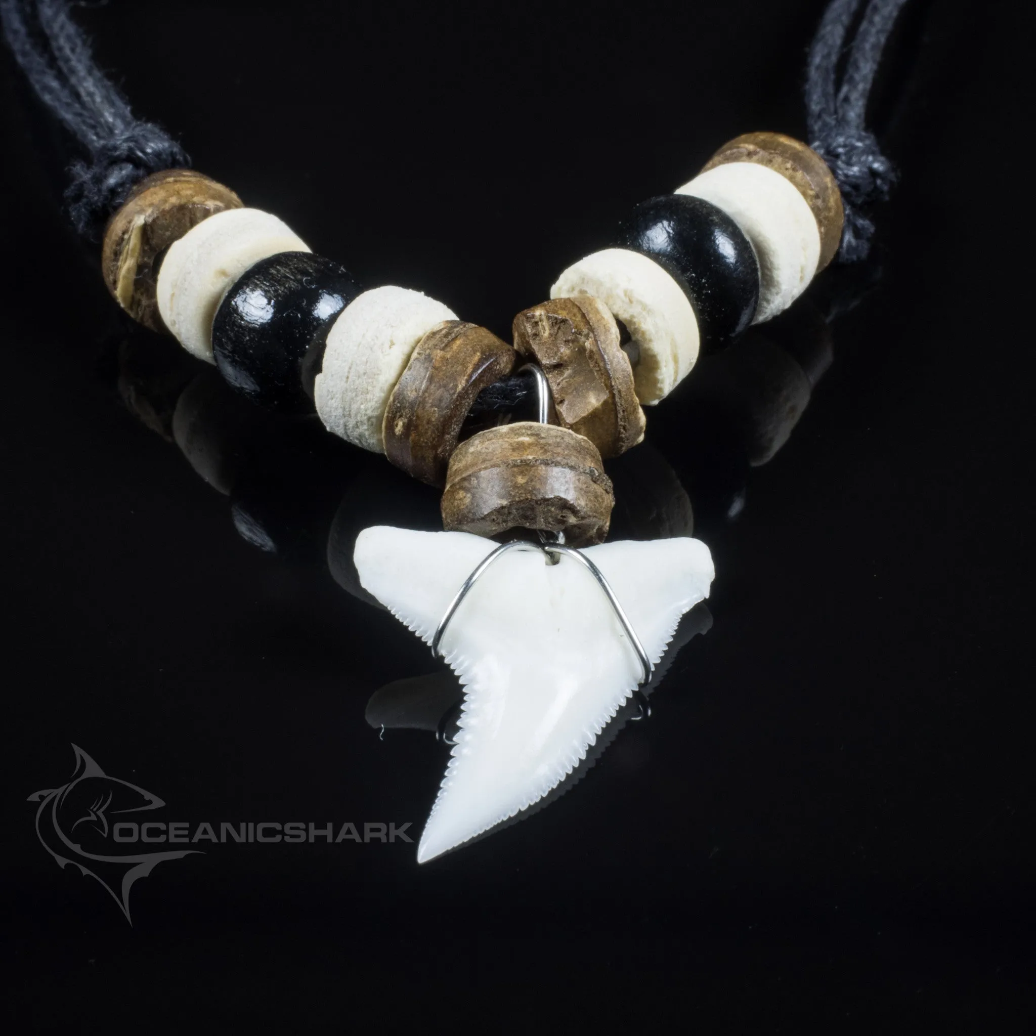 Blue Shark Tooth Necklace c116