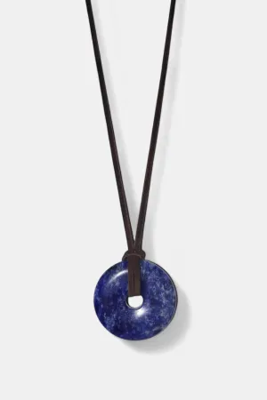 Blue Sodalite Medallion Necklace