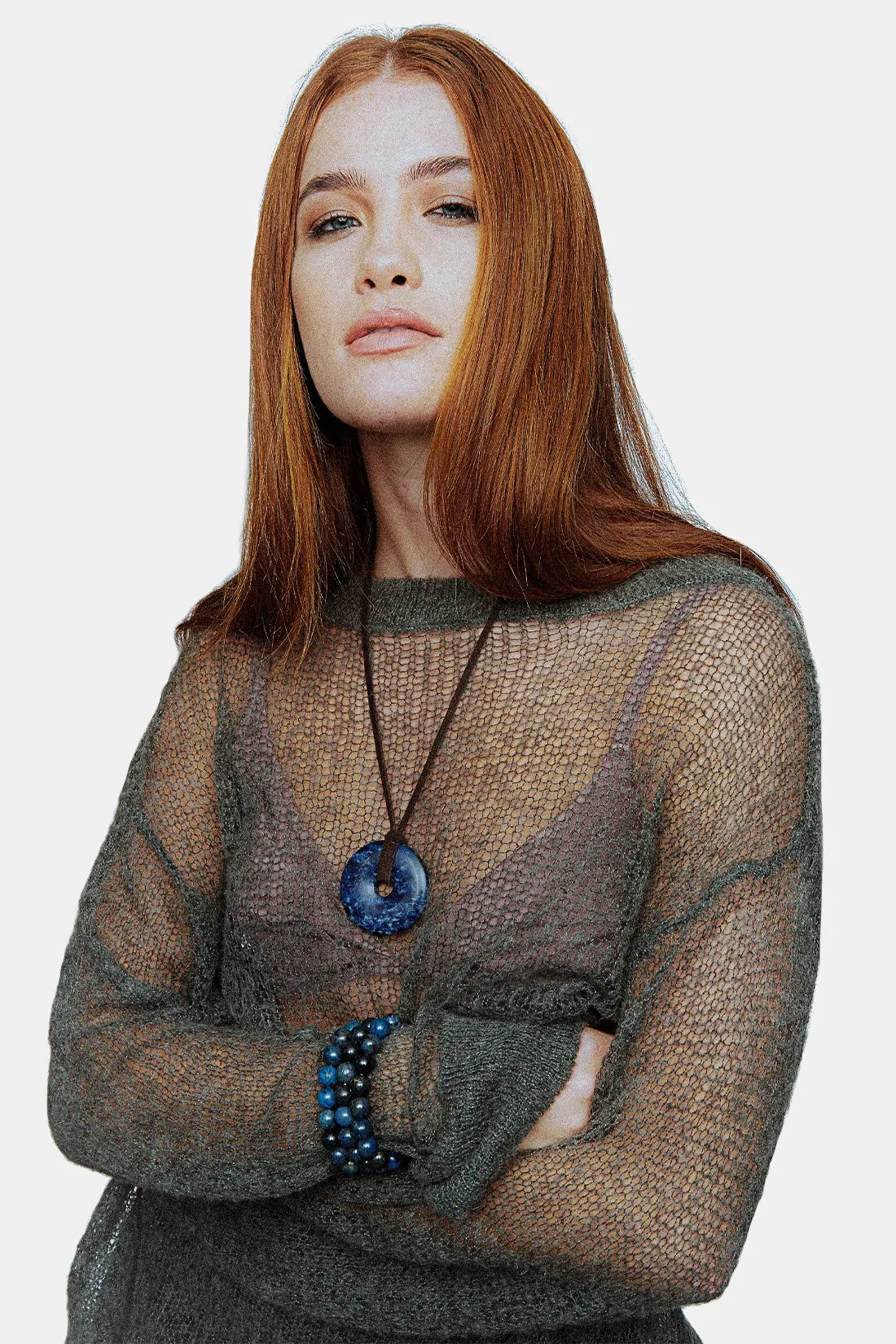 Blue Sodalite Medallion Necklace