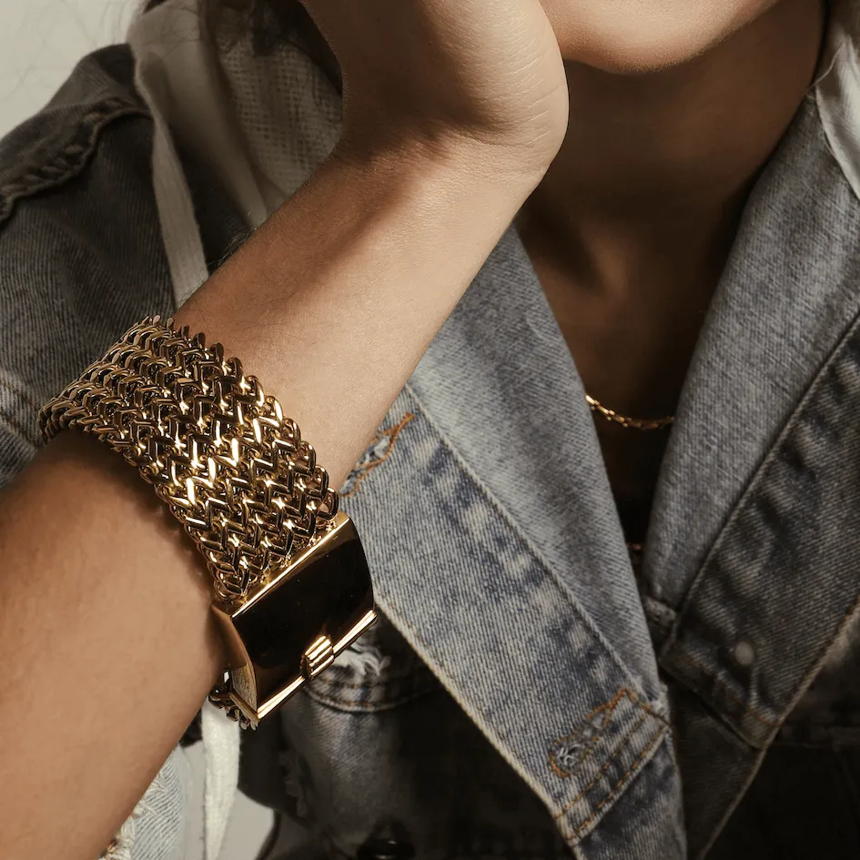 BRAIDED CHAIN CUFF
