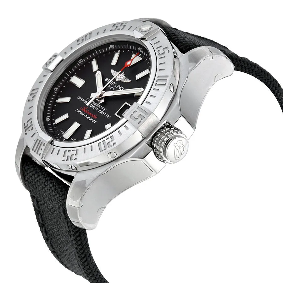Breitling Avenger II Seawolf Automatic Black Dial Black Fabic Men's Watch A1733110-BC30BKFT A1733110-BC30-109W-A20BASA.1