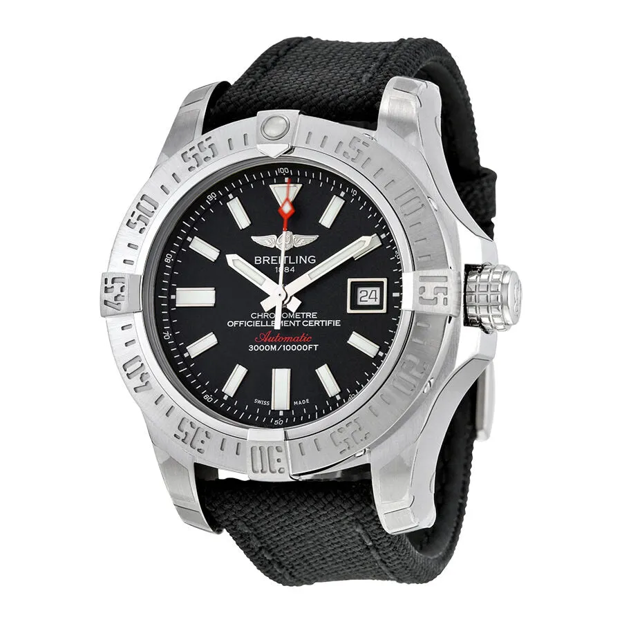 Breitling Avenger II Seawolf Automatic Black Dial Black Fabic Men's Watch A1733110-BC30BKFT A1733110-BC30-109W-A20BASA.1