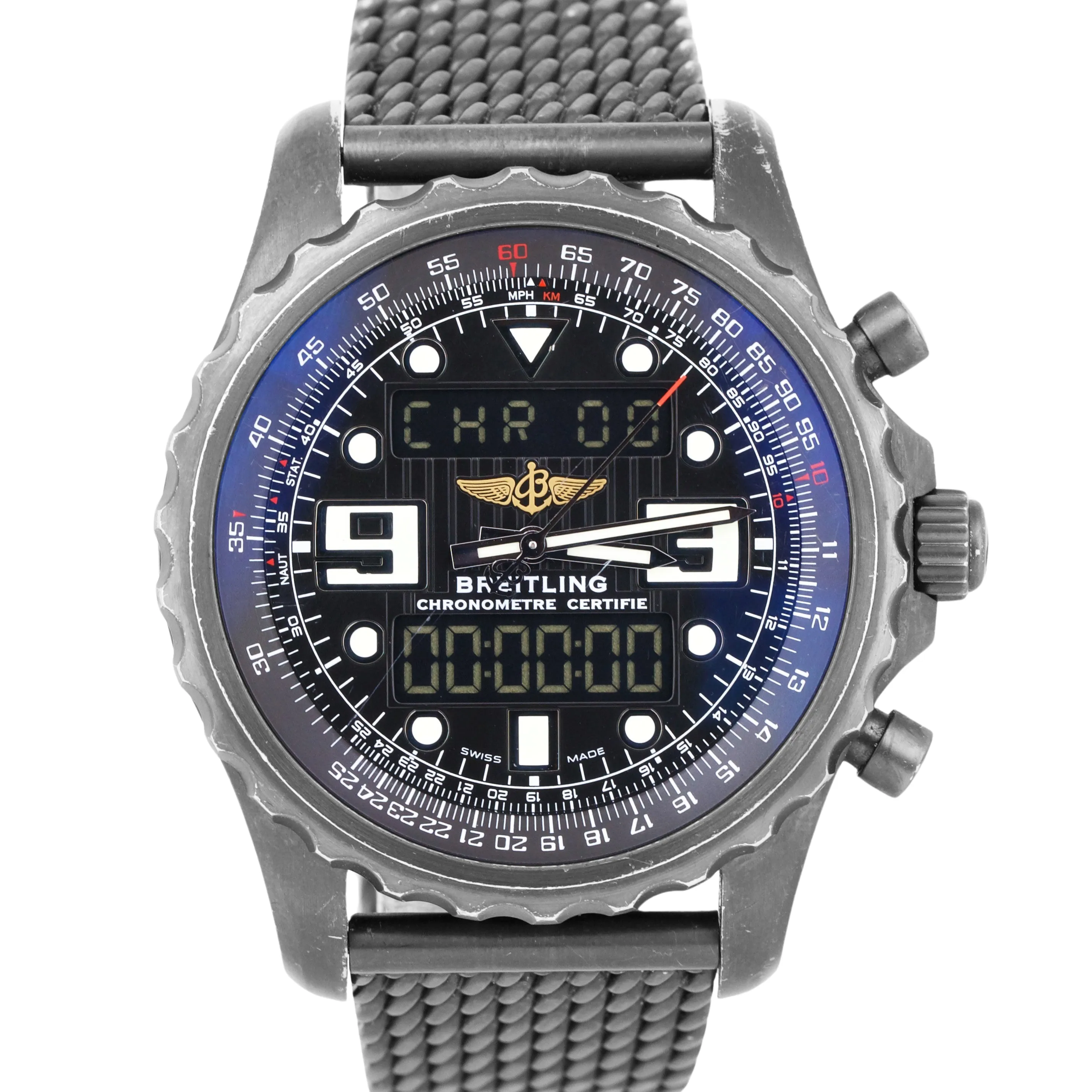 Breitling Chronospace Military Blacksteel PVD 48mm Black Quartz Limited M78365